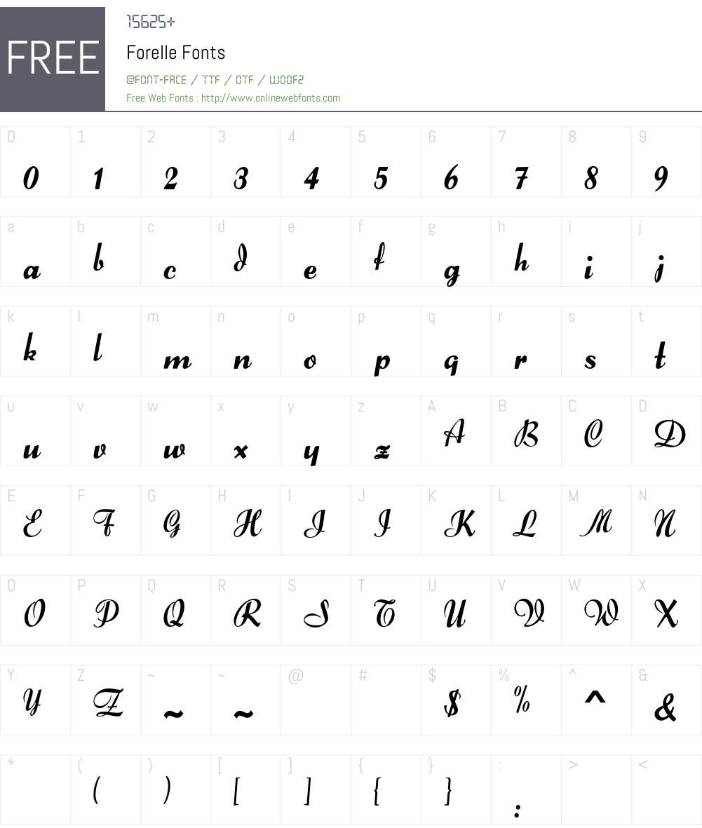 Forelle Font Screenshots