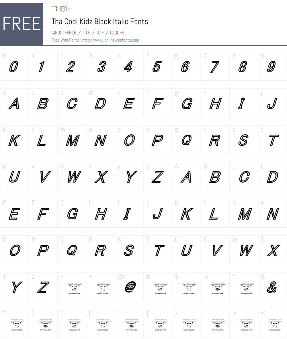Tha Cool Kidz Black Font Screenshots