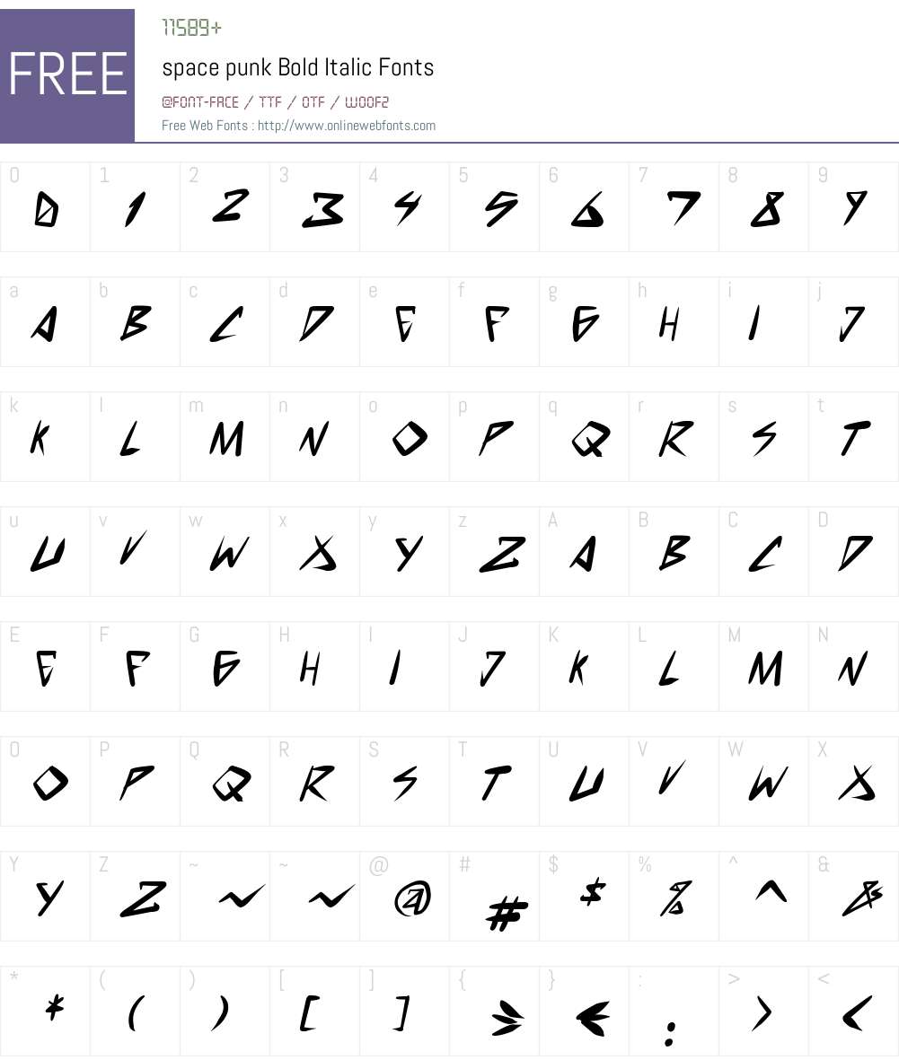 space punk Font Screenshots