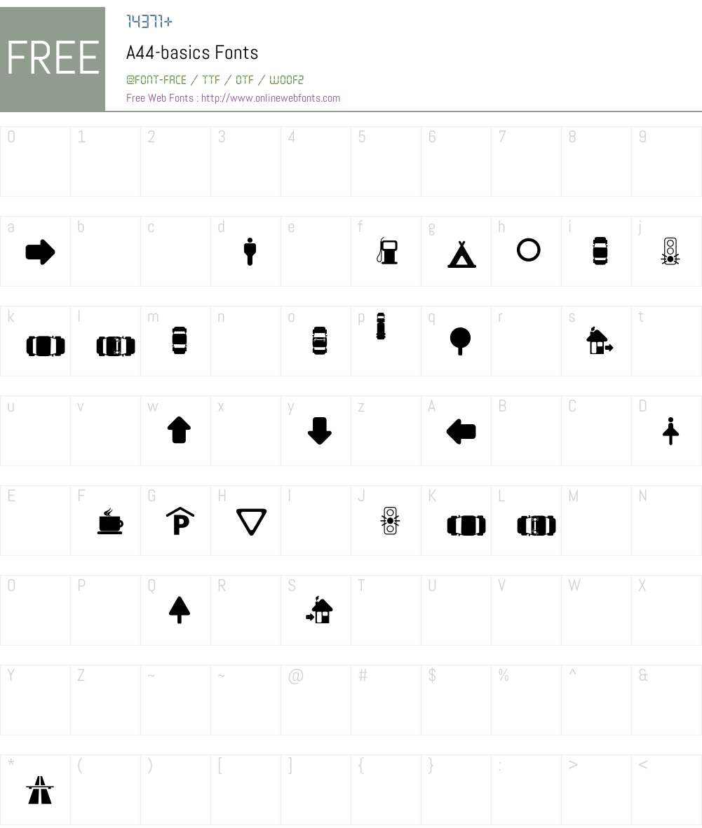 A44 Font Screenshots
