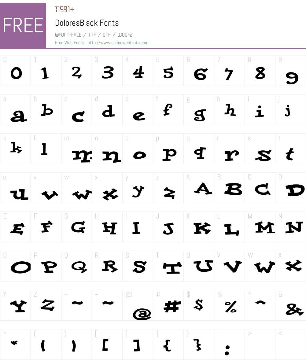 DoloresBlack Font Screenshots