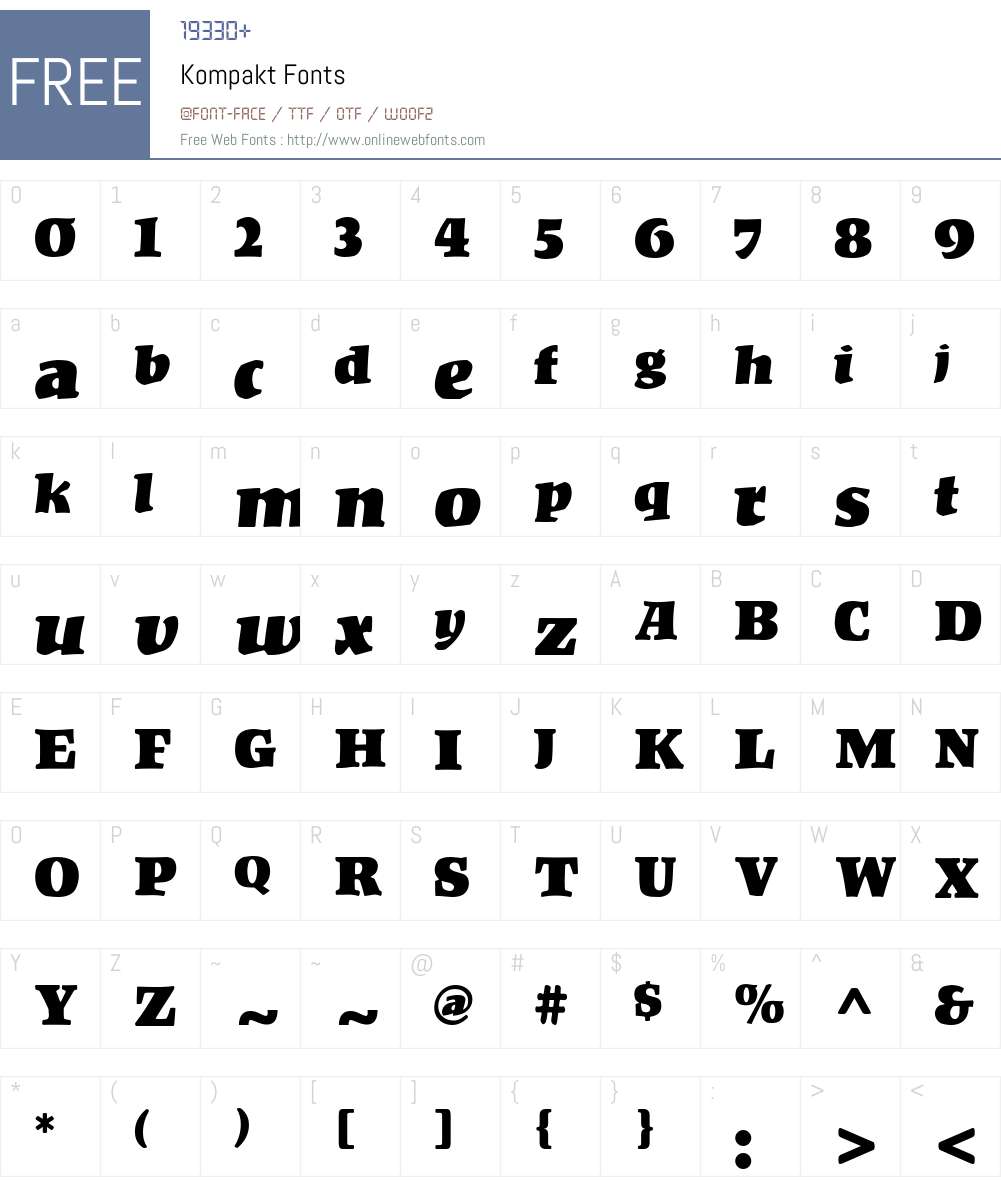 Kompakt Font Screenshots
