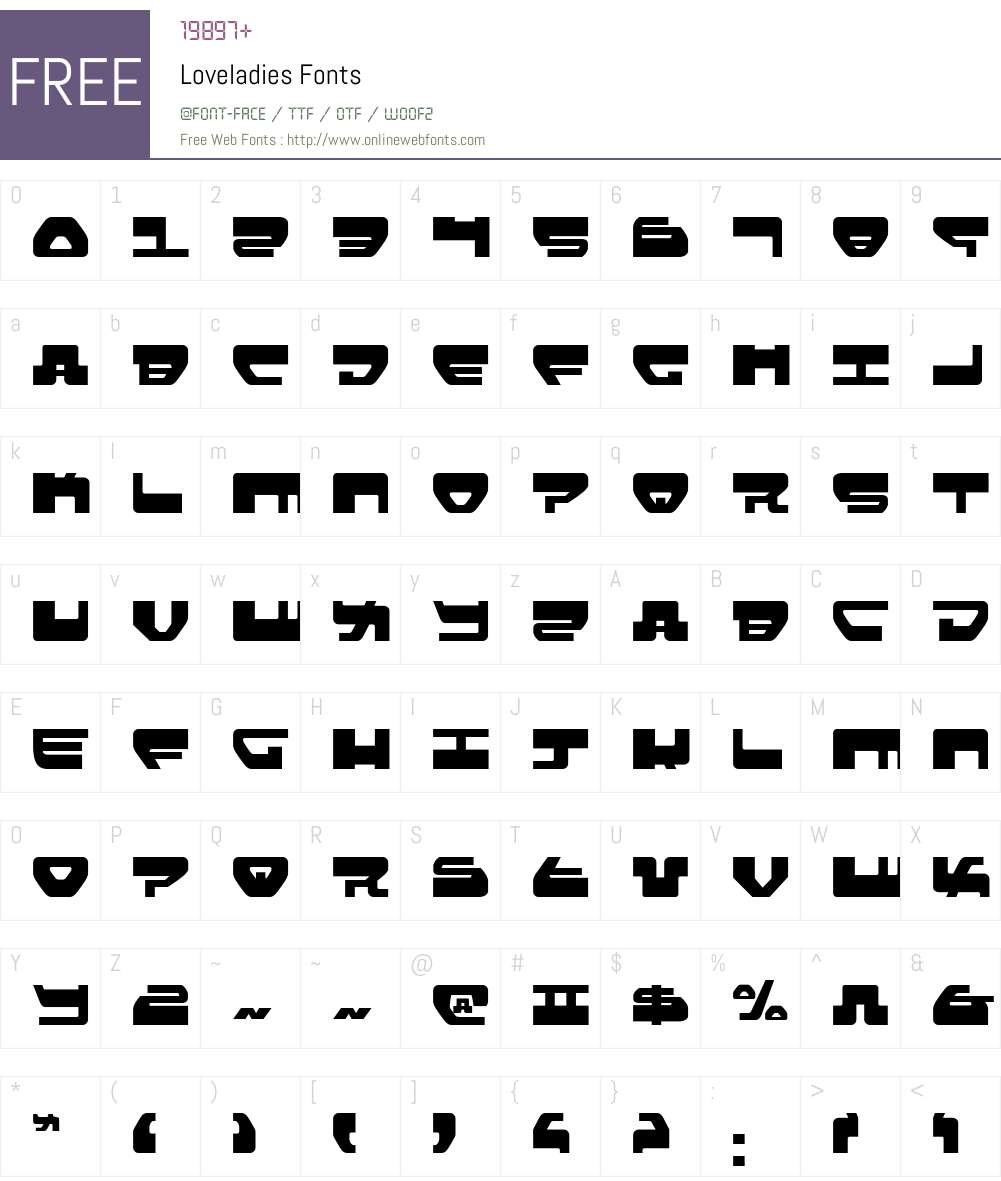 Loveladies Font Screenshots