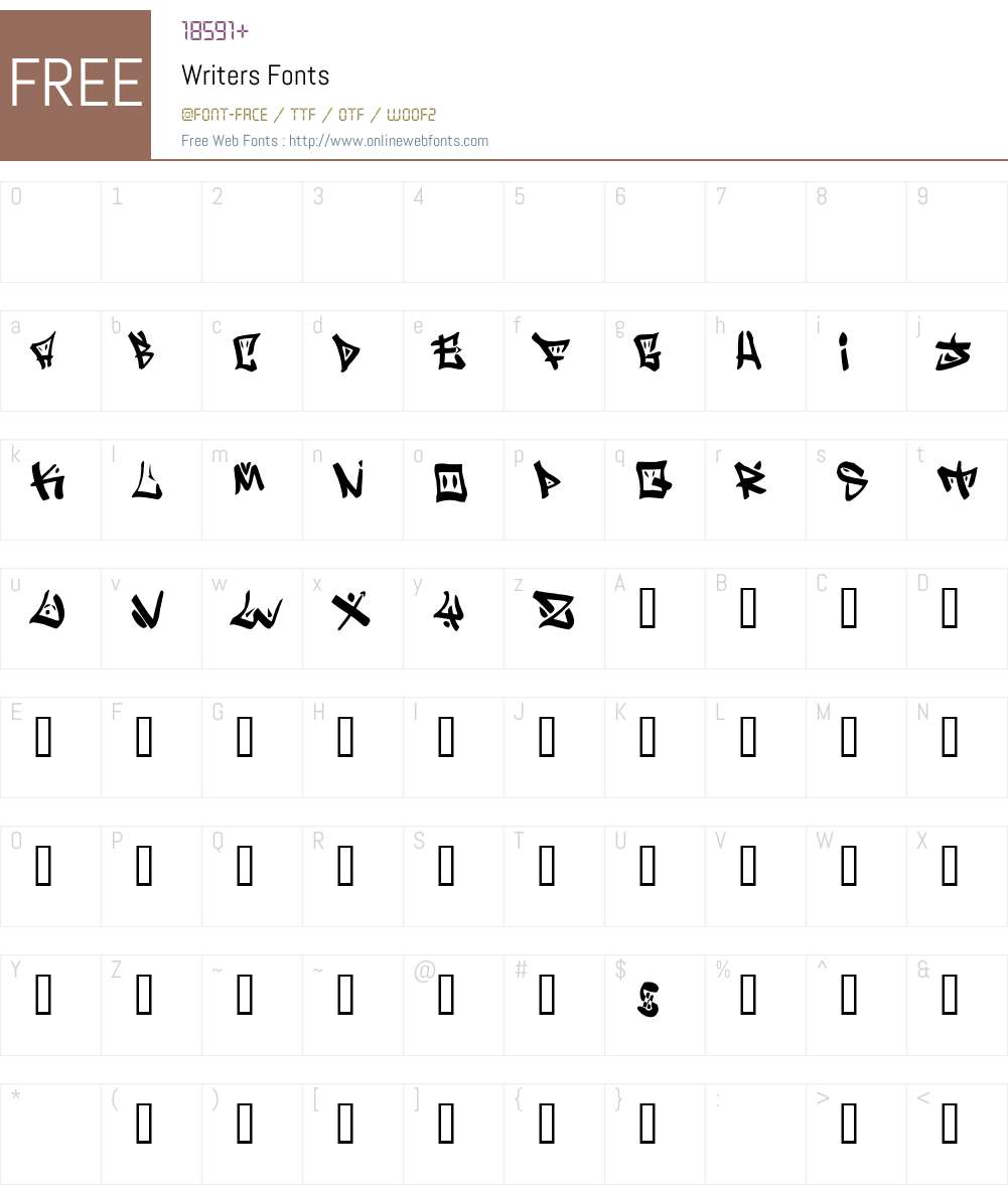 Writers Font Screenshots