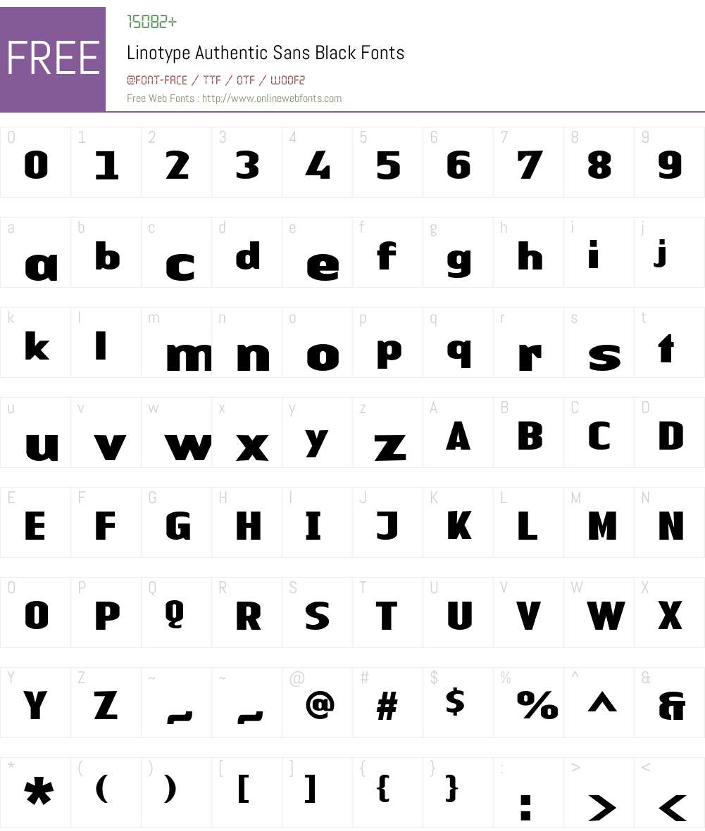 LTAuthenticSans Medium Font Screenshots