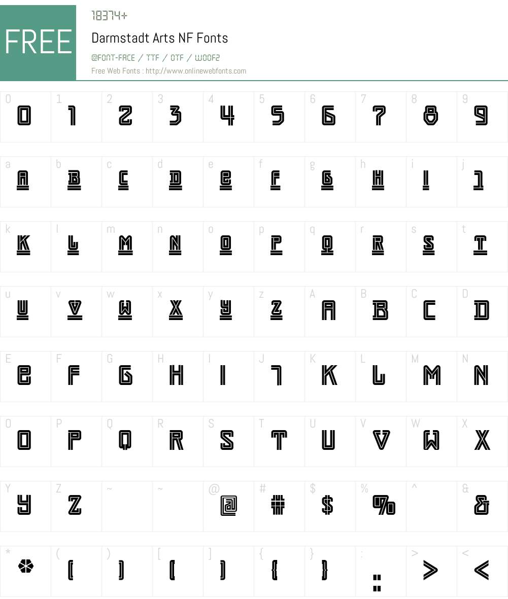 Darmstadt Arts NF Font Screenshots