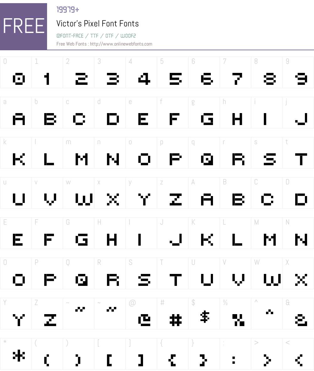 Victor's Pixel Font 1.00 Fonts Free Download - OnlineWebFonts.COM