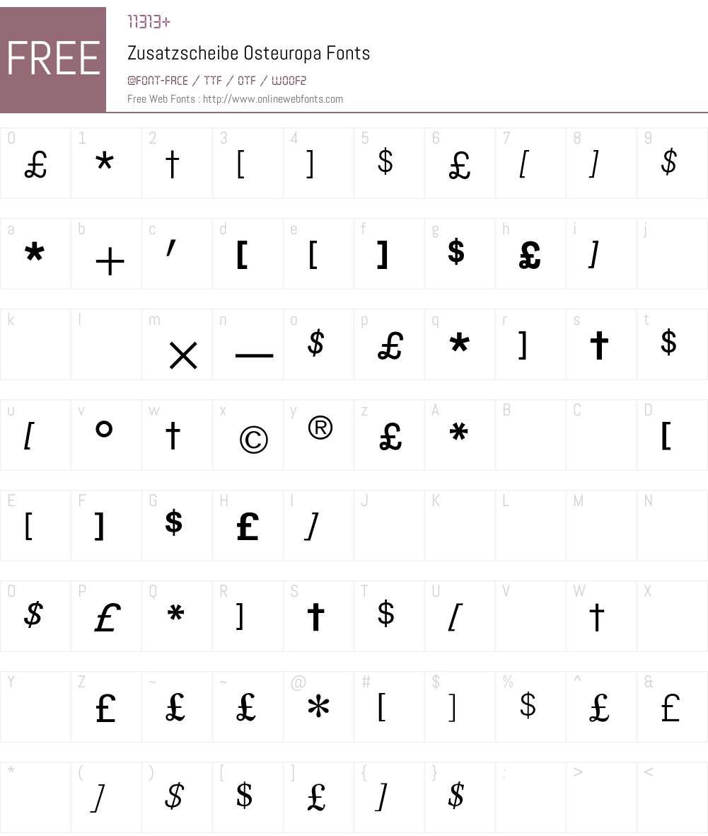 Commercial Pi East BQ Font Screenshots