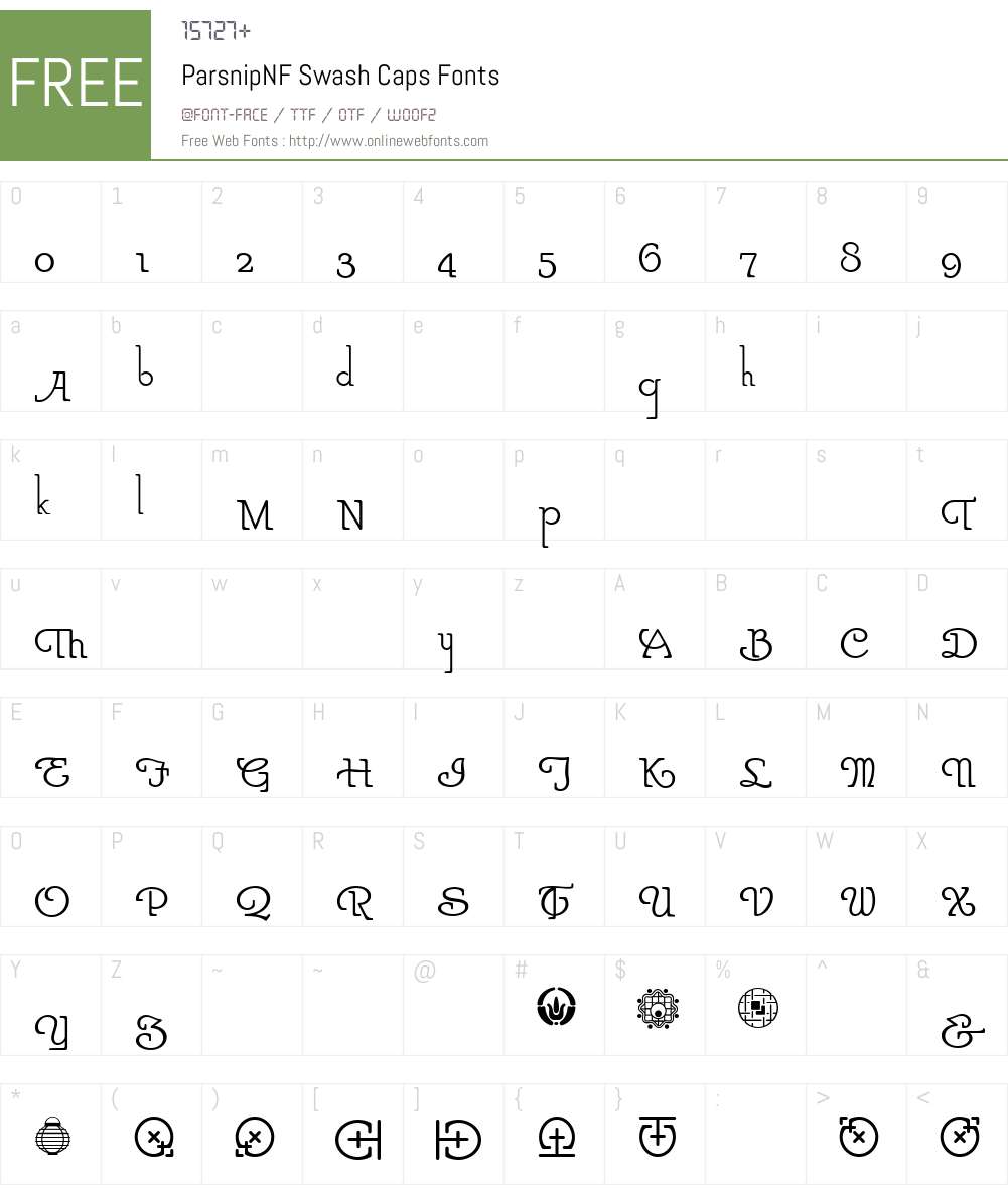 ParsnipNF Font Screenshots