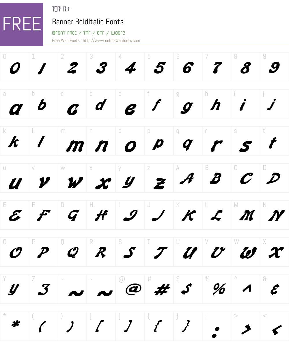 Banner Font Screenshots