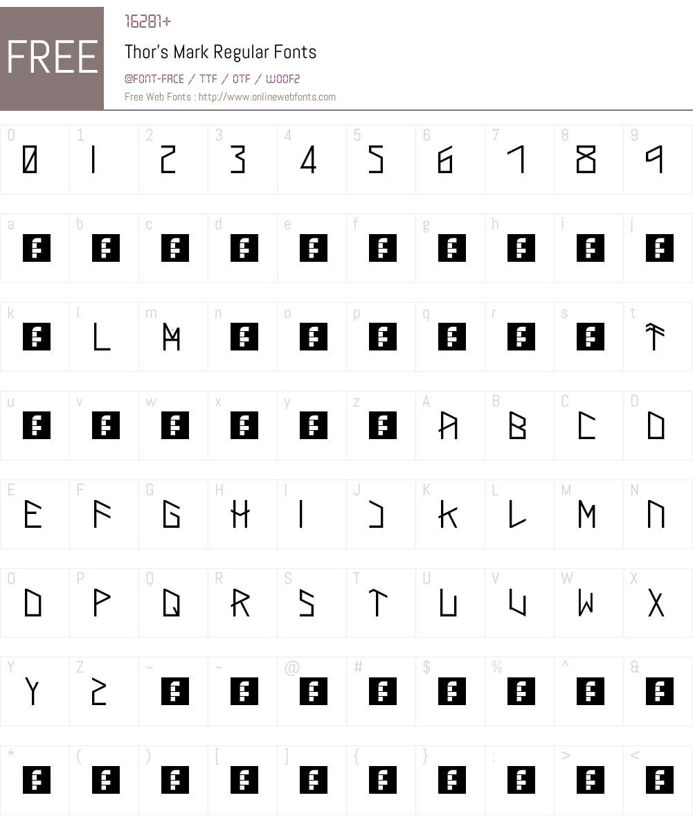 Thor's Mark Font Screenshots