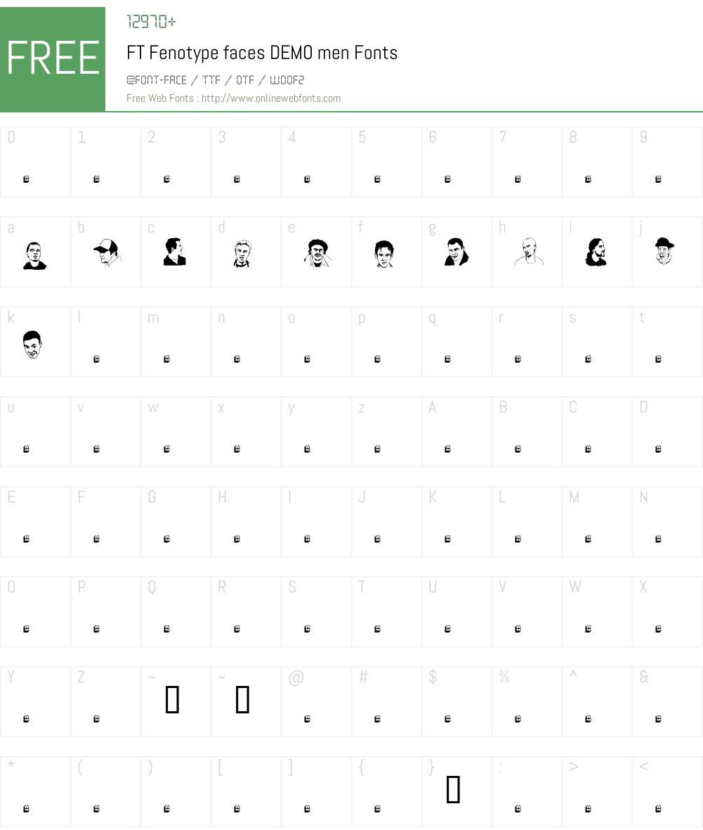 FT Fenotype faces DEMO Font Screenshots