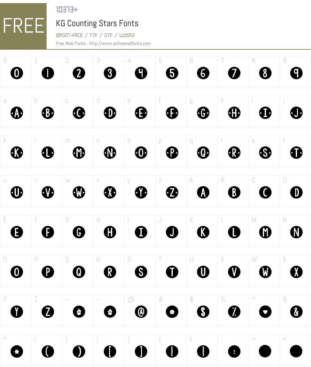KG Counting Stars Font Screenshots
