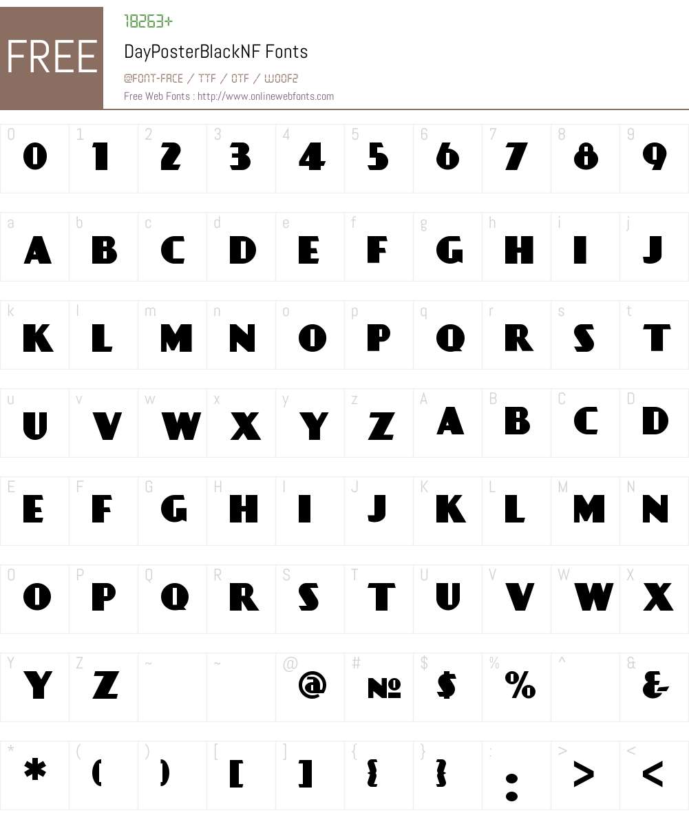 Day Poster Black NF Font Screenshots