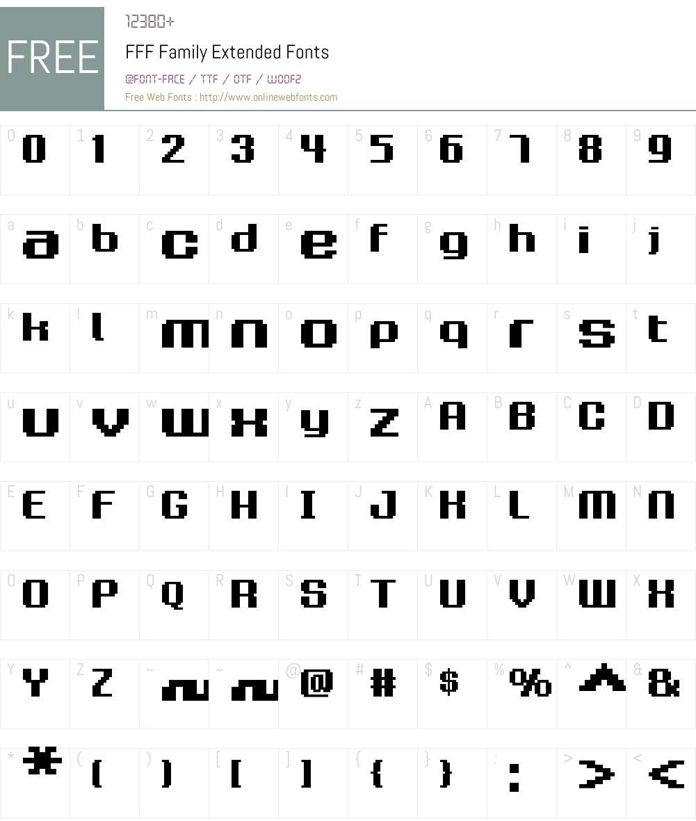 FFF Family Extended Font Screenshots