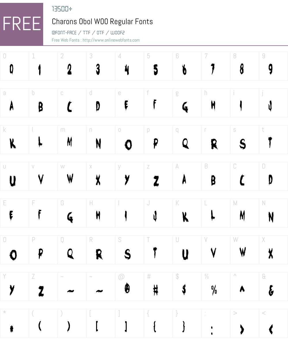CharonsObolW00-Regular Font Screenshots