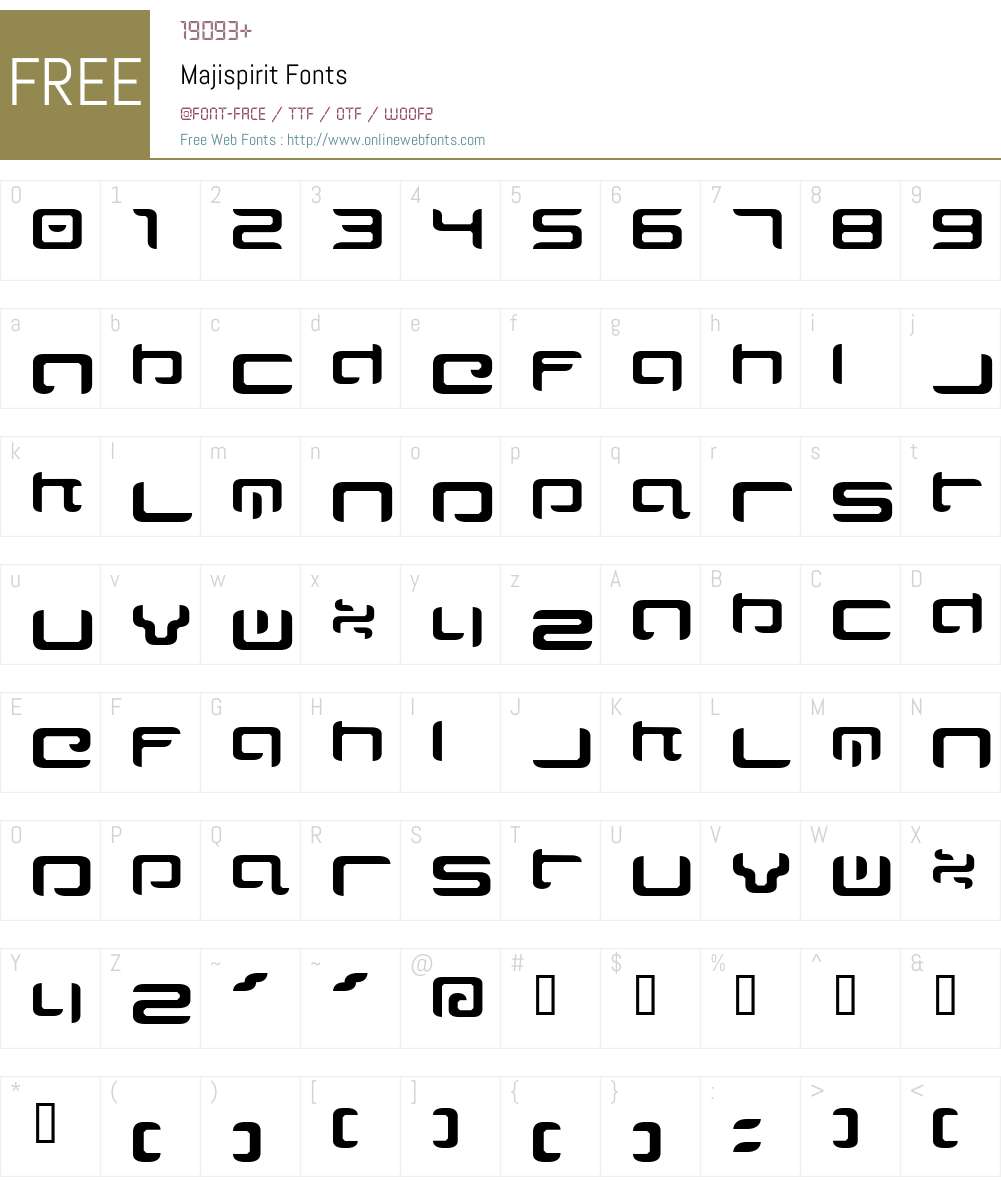 Majispirit Font Screenshots