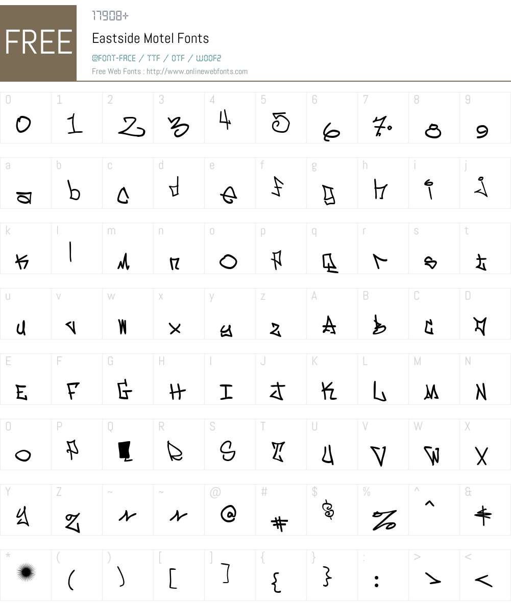 Eastside Motel Font Screenshots