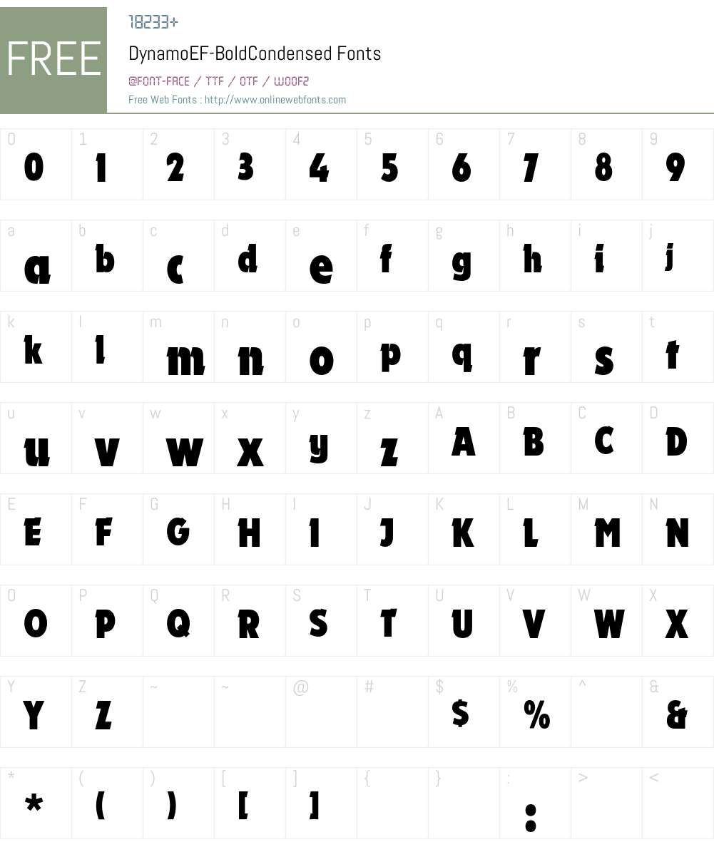 DynamoEF Font Screenshots