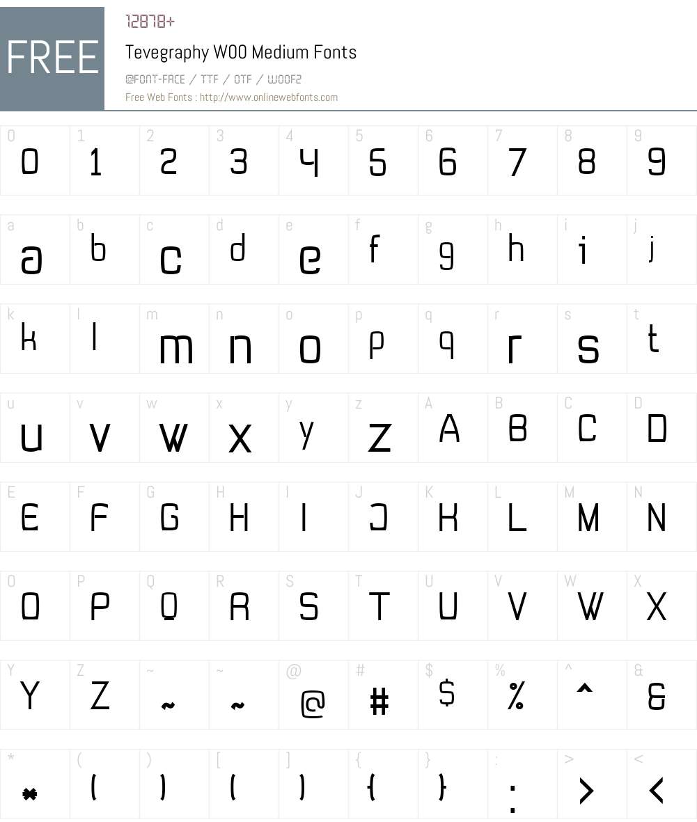 TevegraphyW00-Medium Font Screenshots
