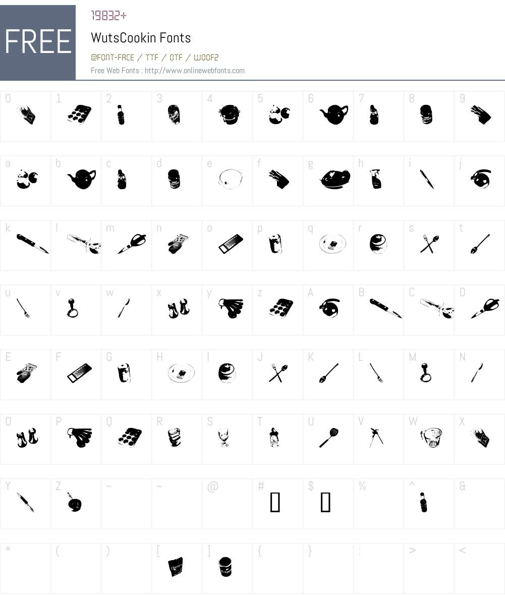 WutsCookin Font Screenshots