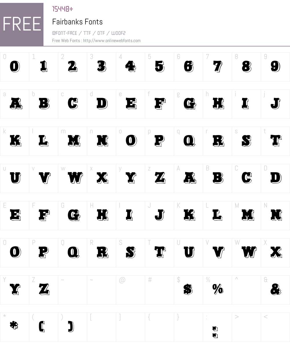 Fairbanks Font Screenshots