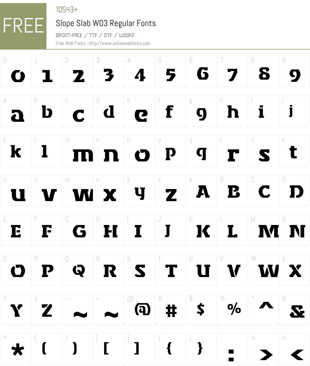 Slope Slab Pro Font Screenshots