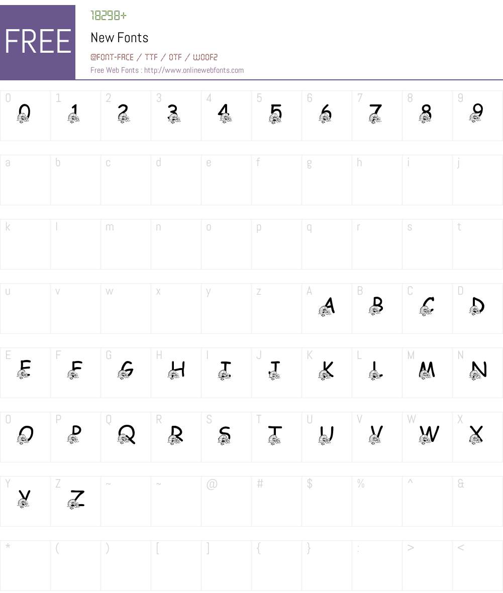 New Font Screenshots