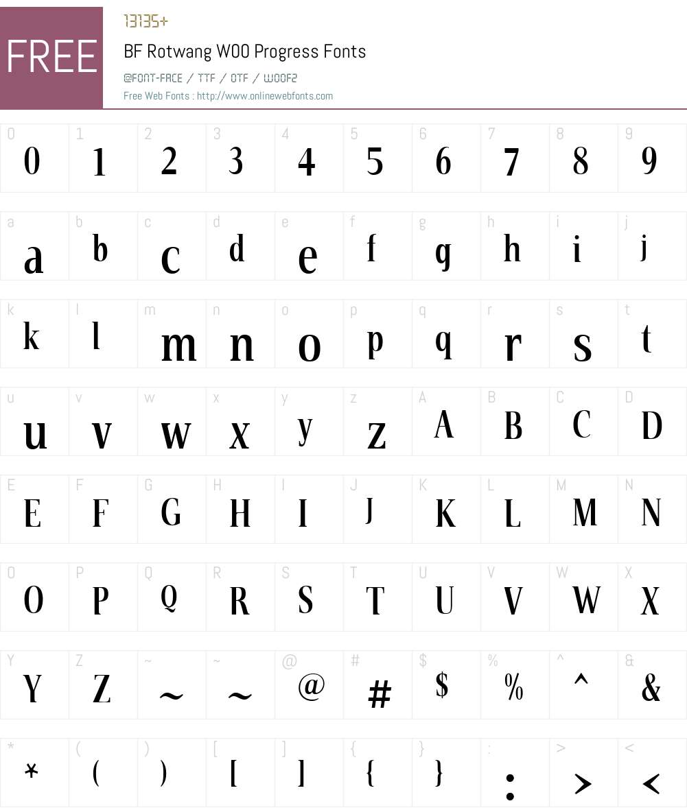 BFRotwangW00-Progress Font Screenshots