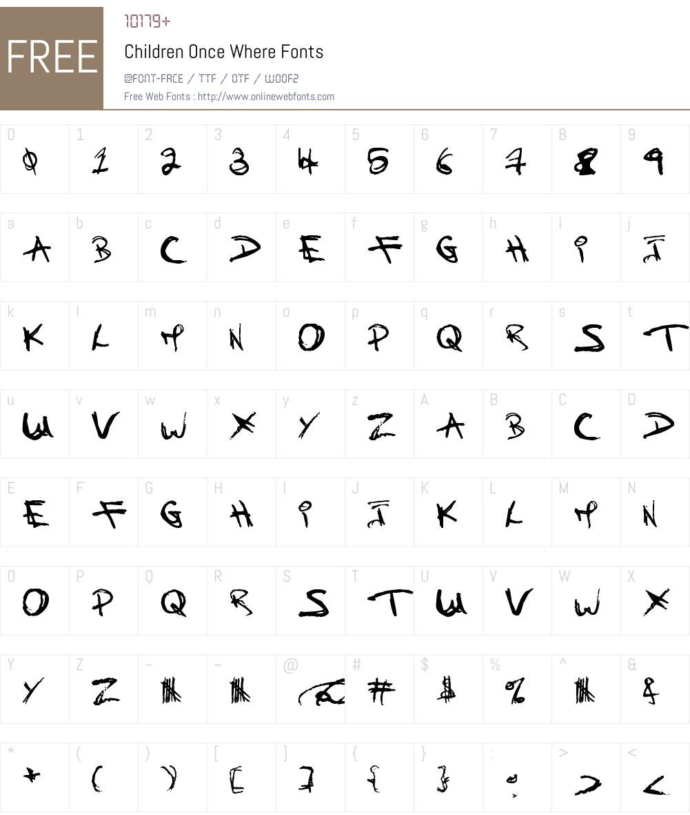 Children Once Where Font Screenshots