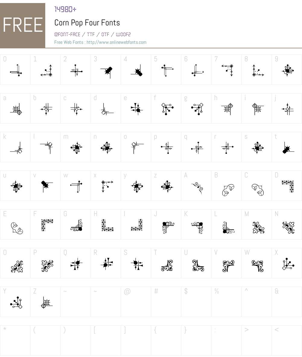 Corn Pop Four Font Screenshots