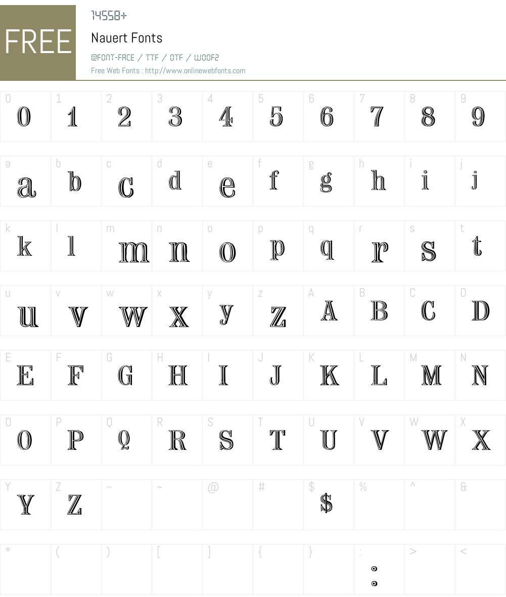 Nauert Font Screenshots