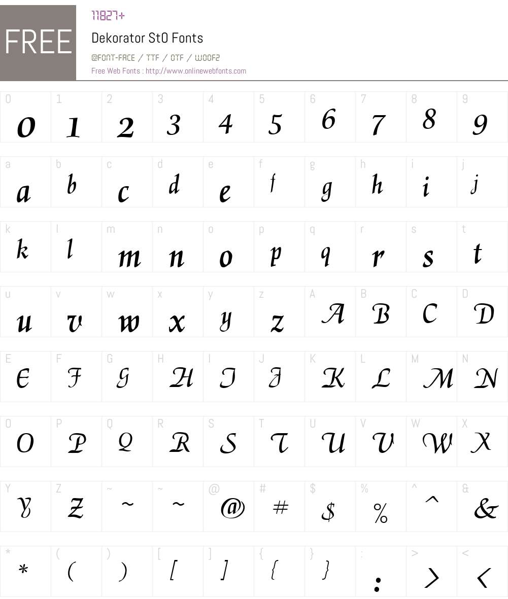 Dekorator StO Font Screenshots