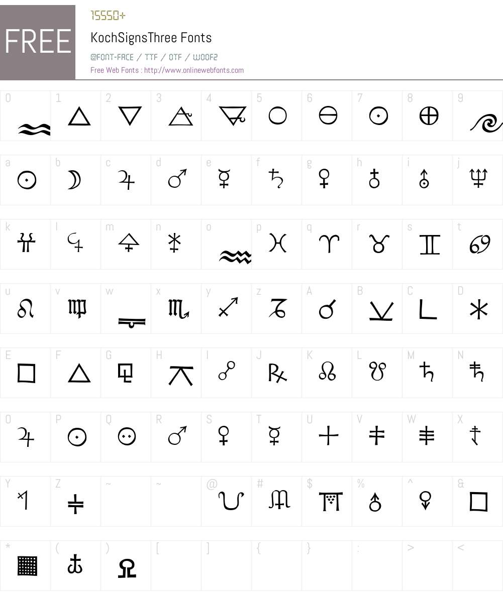 KochSigns Font Screenshots
