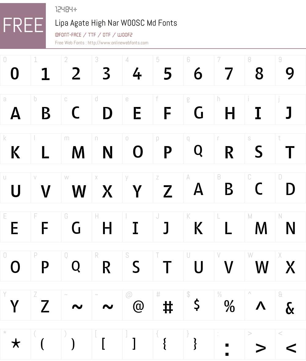 LipaAgateHighNarW00SC-Md Font Screenshots