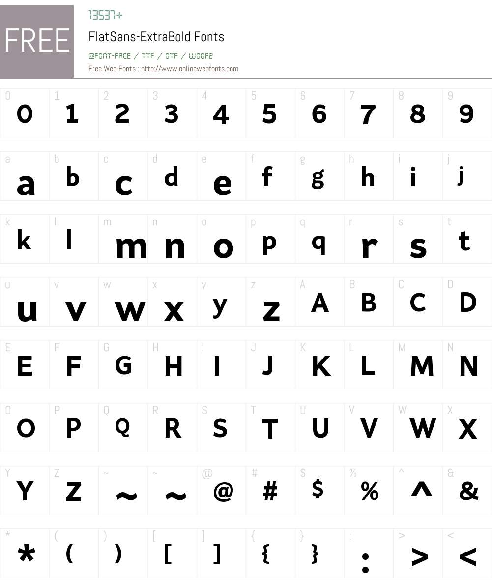 FlatSans-ExtraBold Font Screenshots