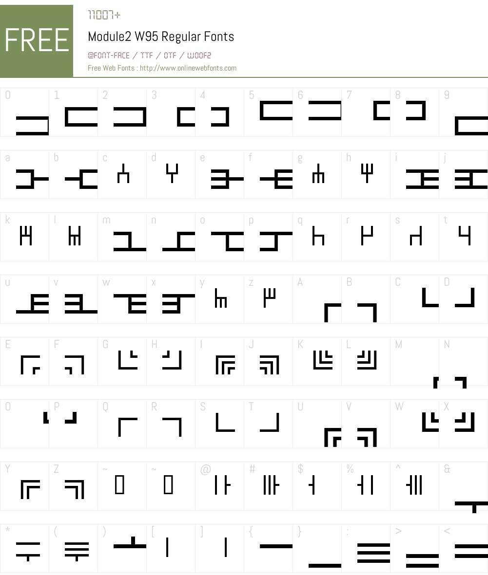 Module2 Font Screenshots