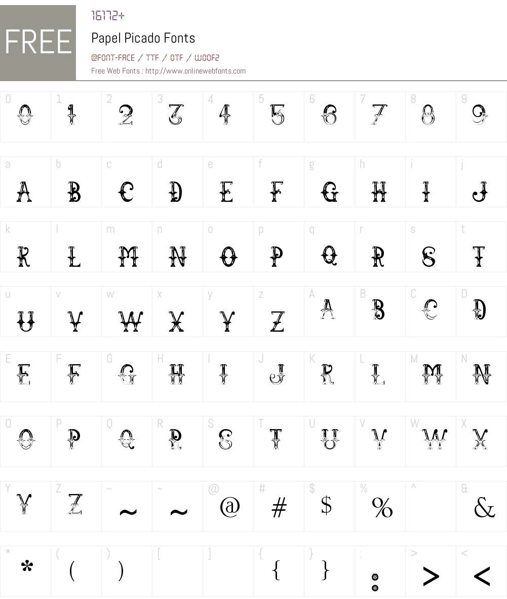 Papel Picado Font Screenshots