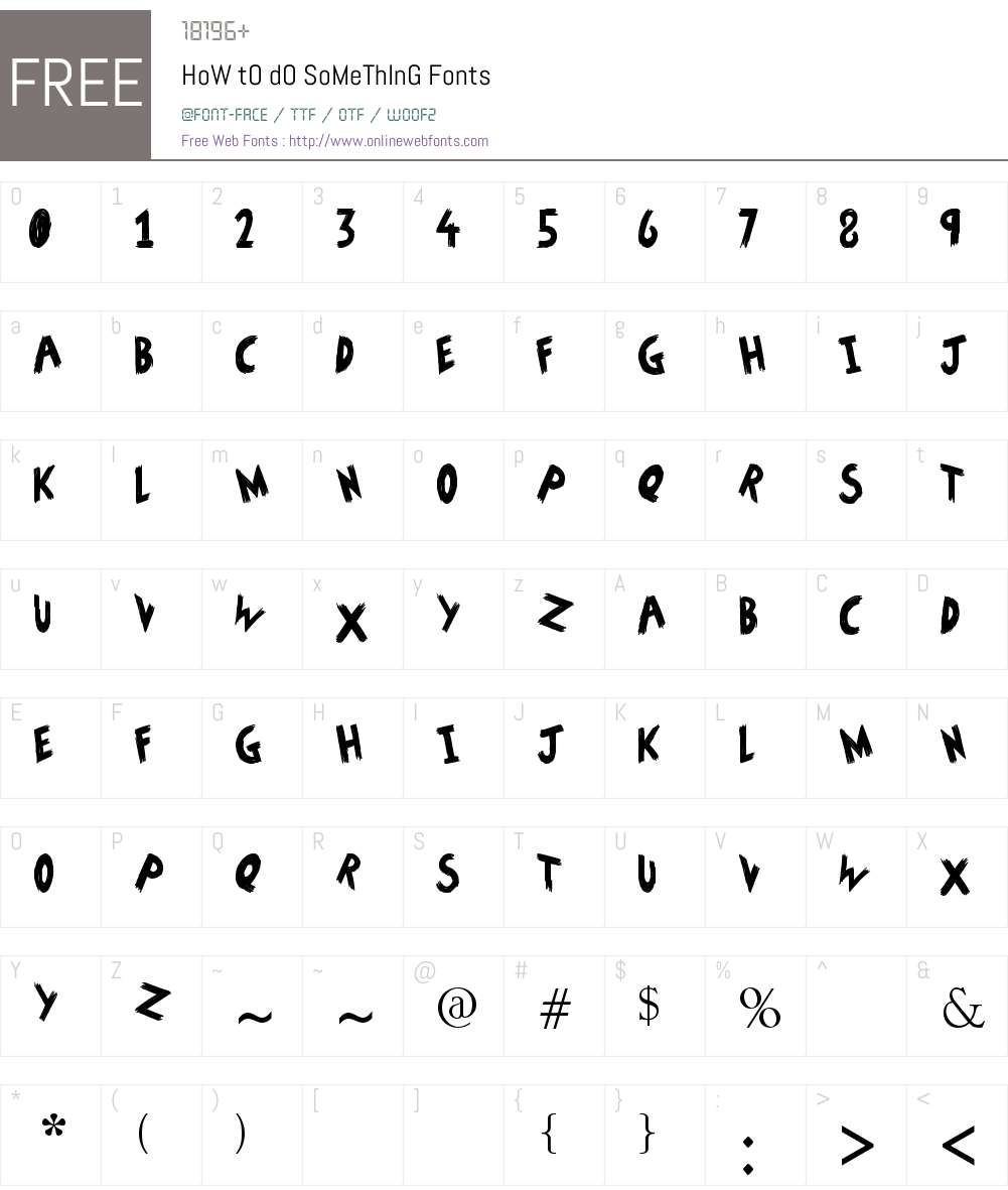 HoW tO dO SoMeThInG Font Screenshots