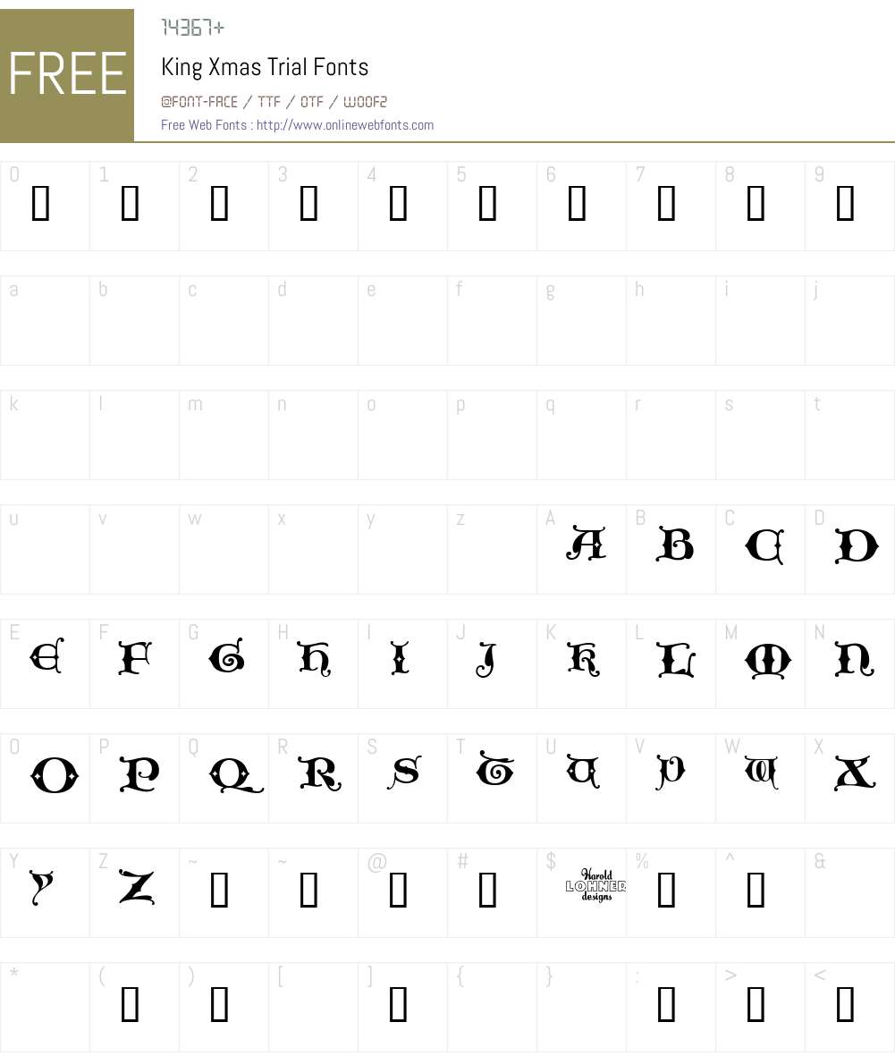 King Xmas Font Screenshots