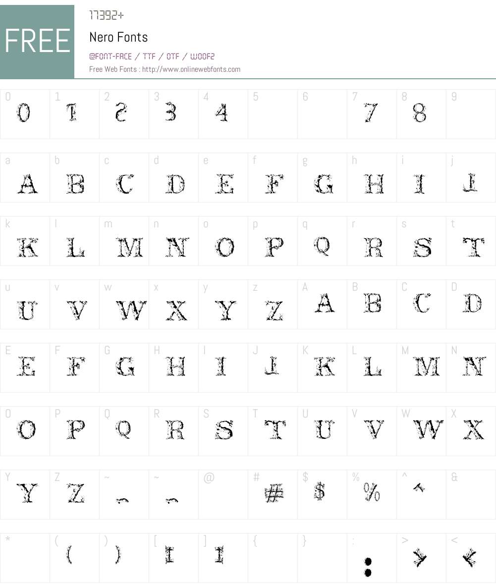 Nero Font Screenshots