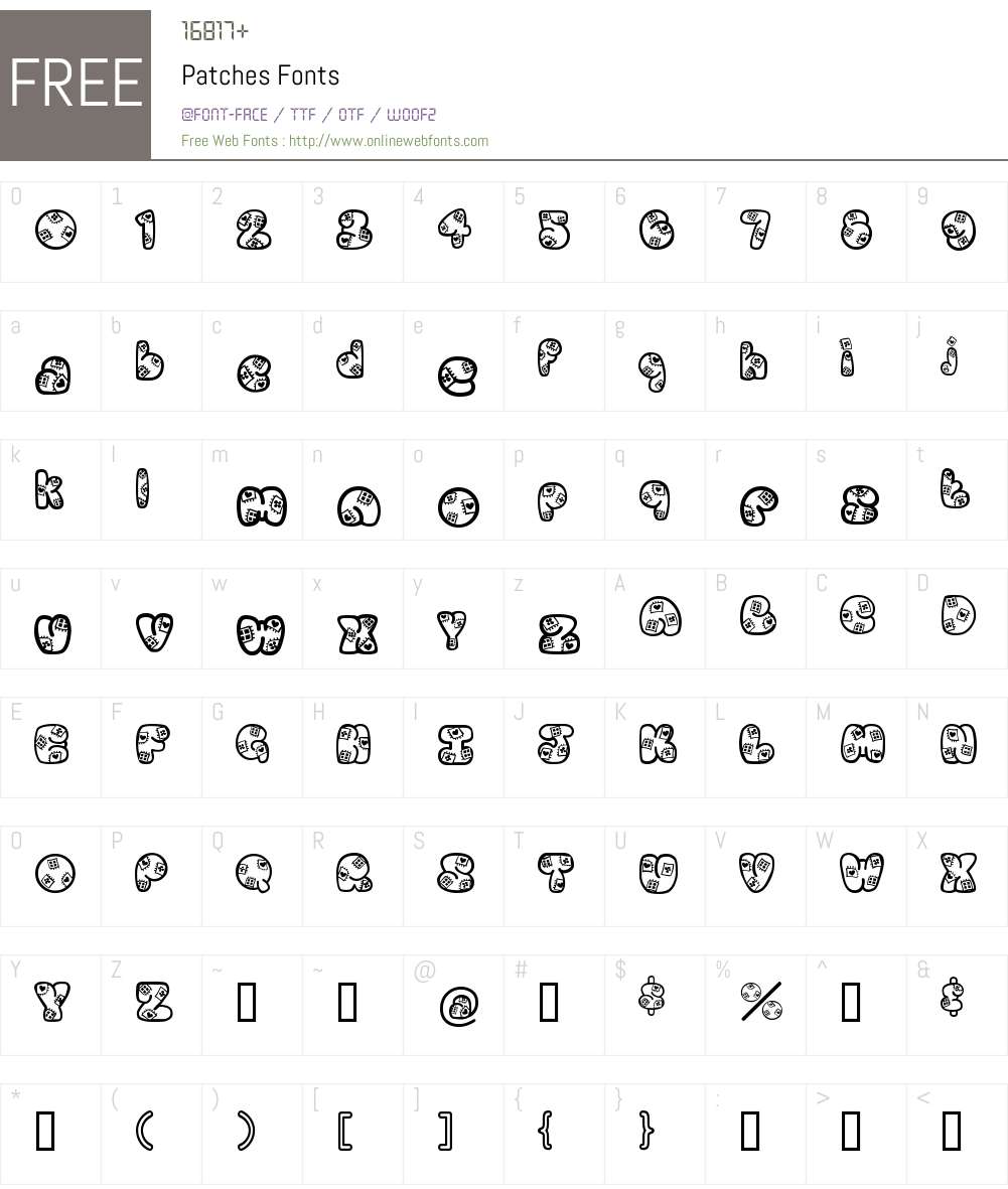 Patches Font Screenshots