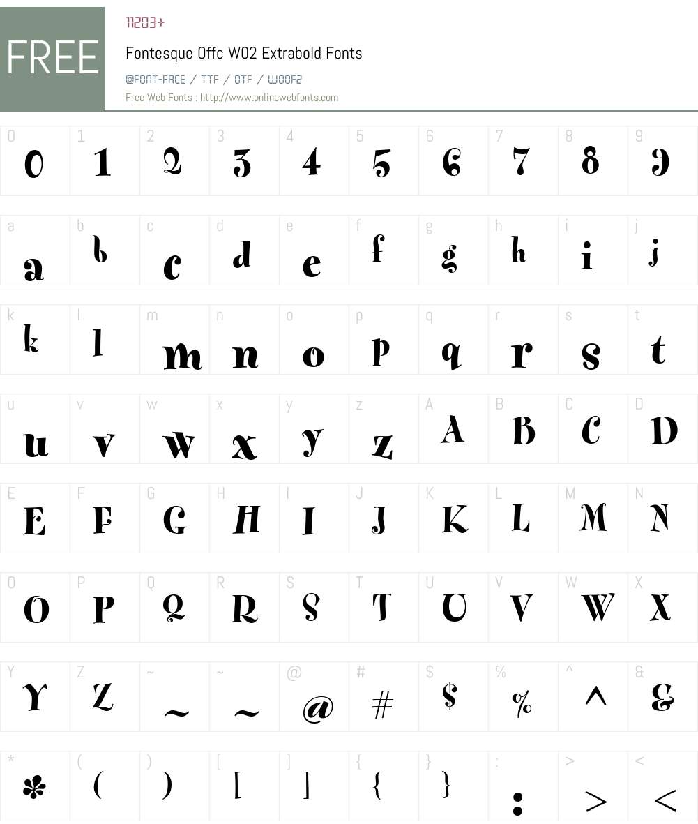 FF Fontesque Font Screenshots
