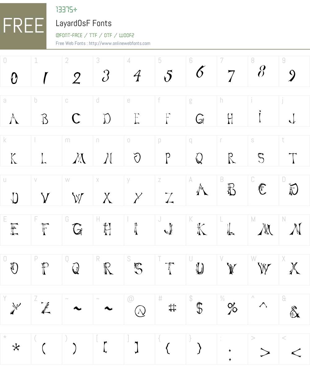 LayardW00-OsF Font Screenshots