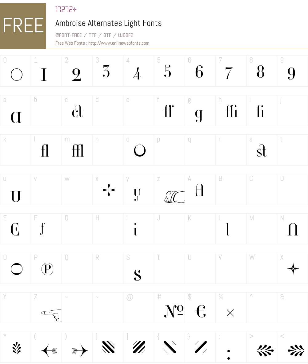 Ambroise Font Screenshots