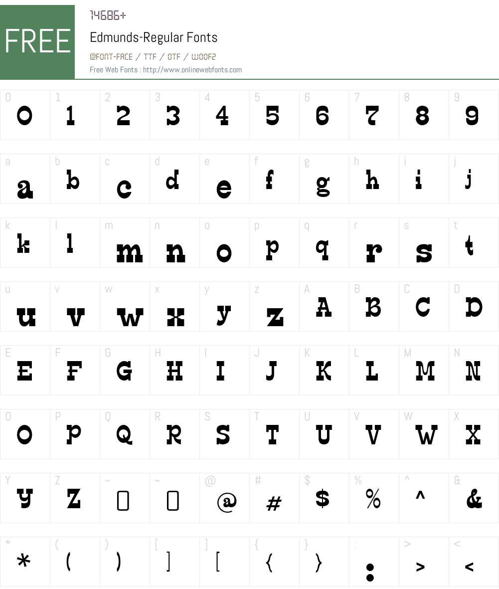 Edmunds Font Screenshots