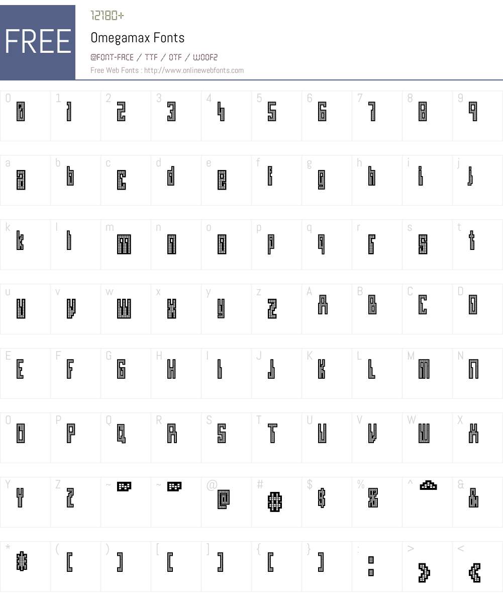 Omegamax Font Screenshots