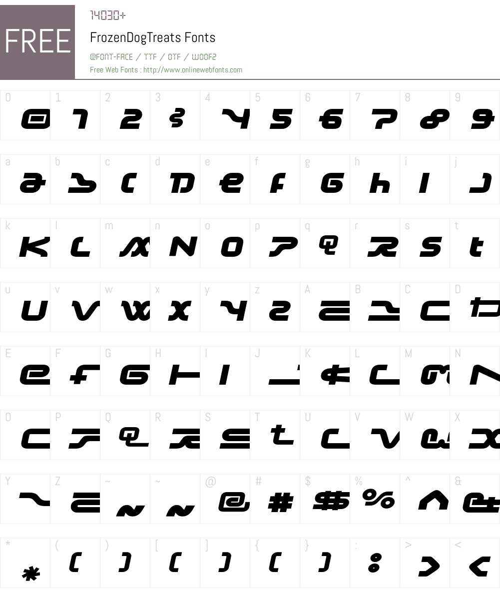 FrozenDogTreats Font Screenshots
