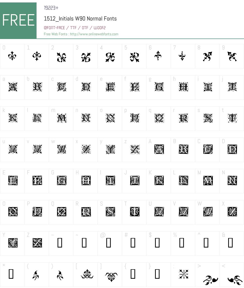 1512_Initials Font Screenshots