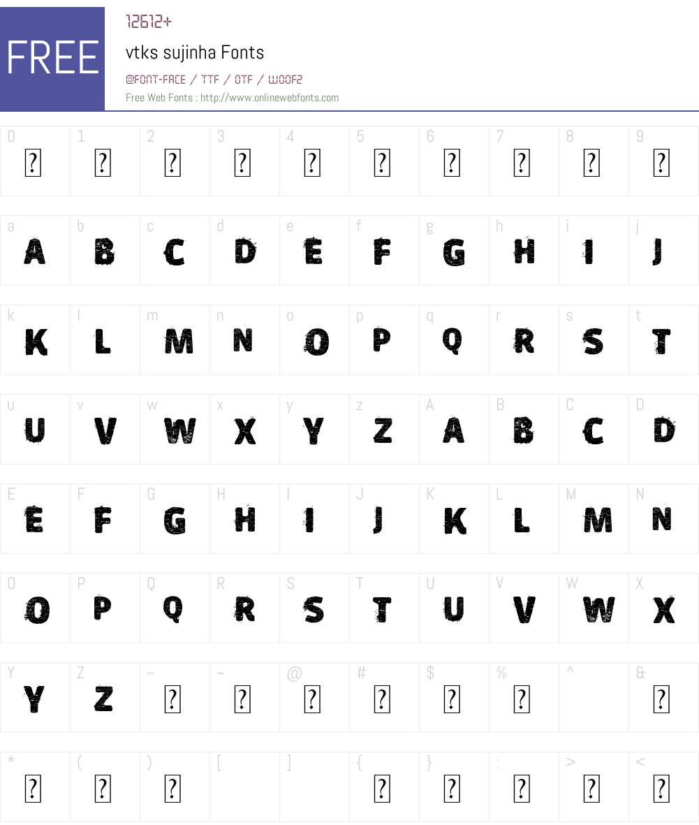 vtks sujinha Font Screenshots